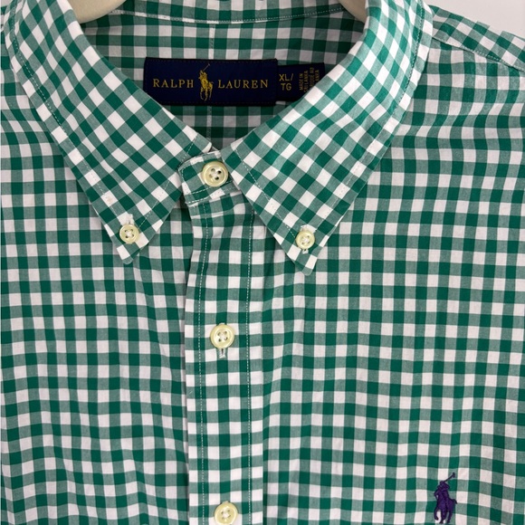 Ralph Lauren Green Plaid Men's Shirt - Picture 2 of 8